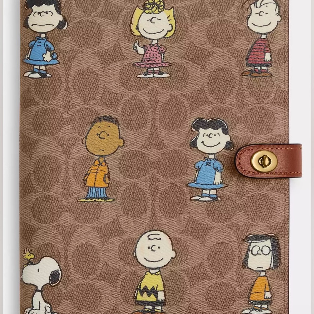 AUTHENTIC COACH X PEANUTS GANG NOTEBOOK IN SIGNATURE CANVAS